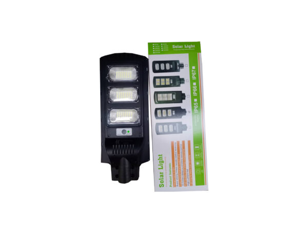 200W All in one solar street light with inbuilt lithium battery (1yr warranty)